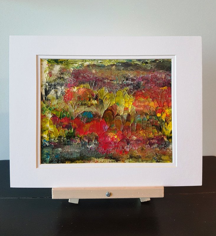 English Garden Acrylic Abstract Painting