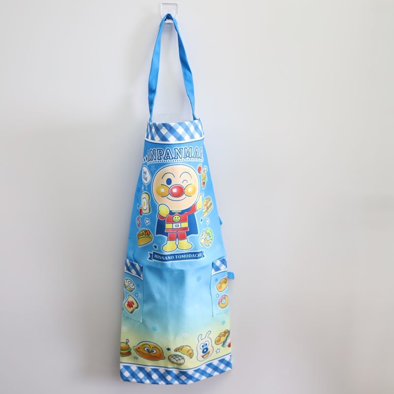 PRE-ORDER Anpanman baby children kindergarten boys and girls cartoon image children's apron 110cm