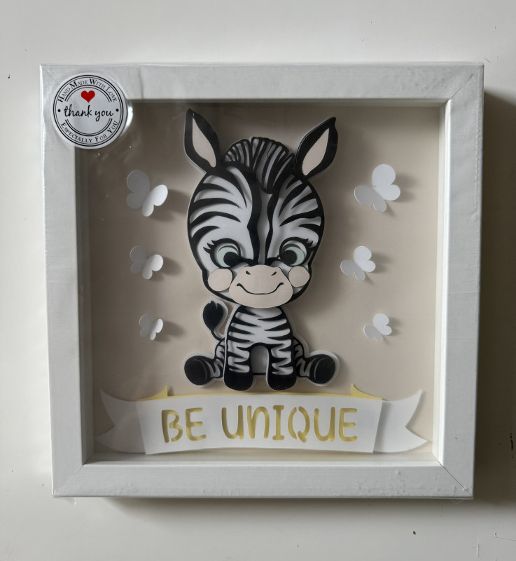 3D zebra picture frame