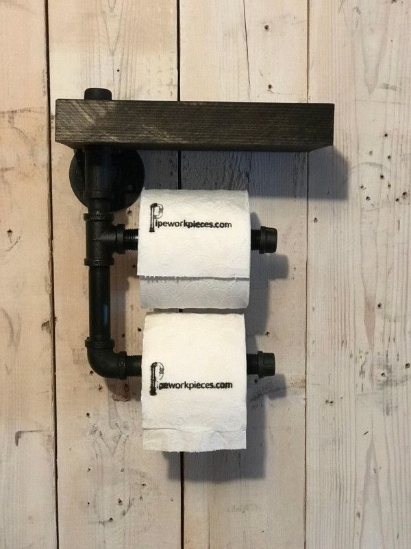 2 roll toilet paper holder – industrial style