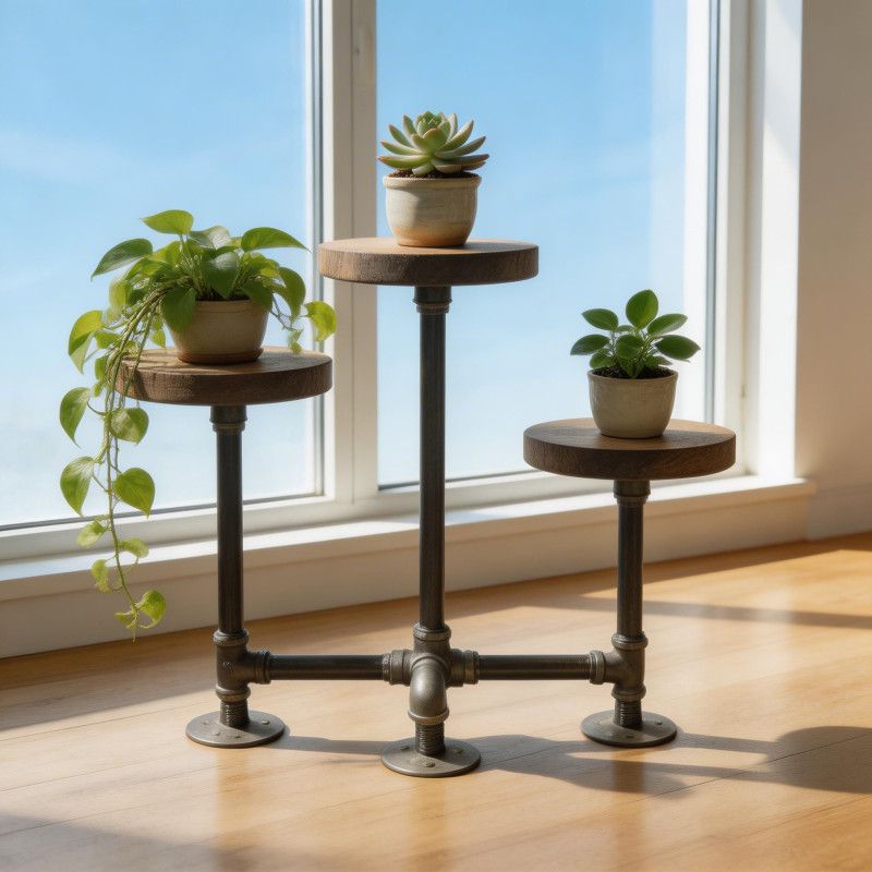 Pipework Towel Rack with Shelf