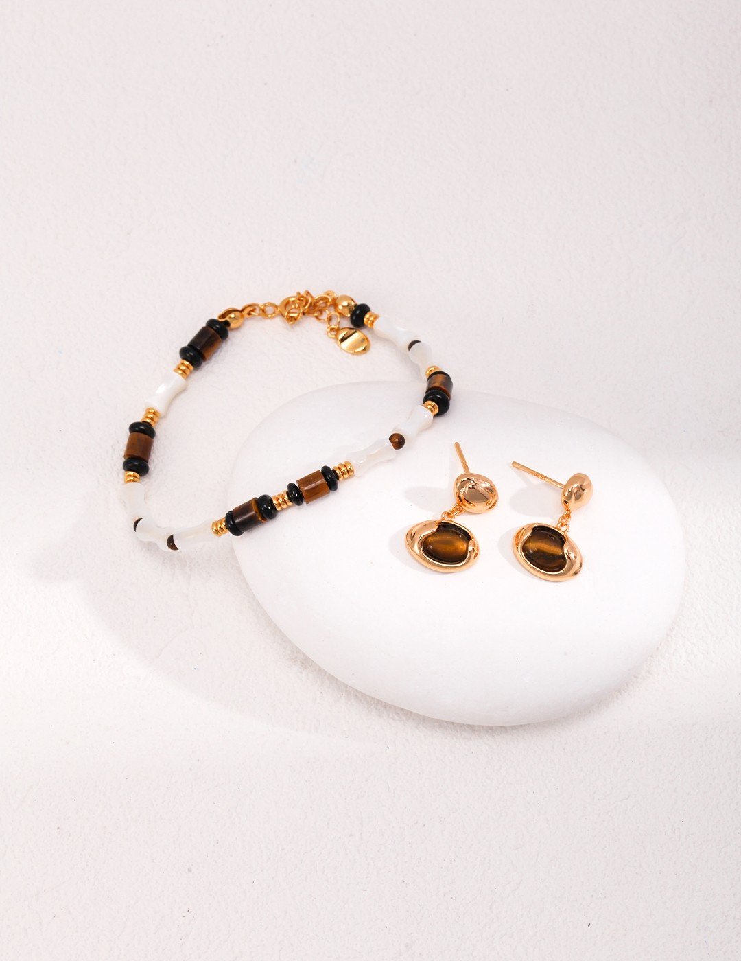 Black Agate Tiger Eye Bracelet