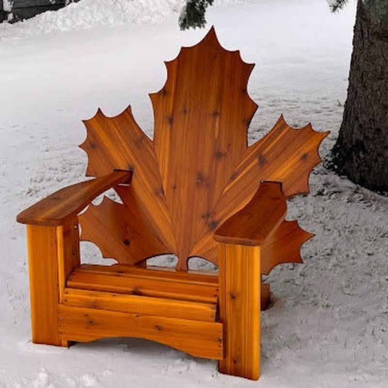 Maple Leaf Adirondack Chair