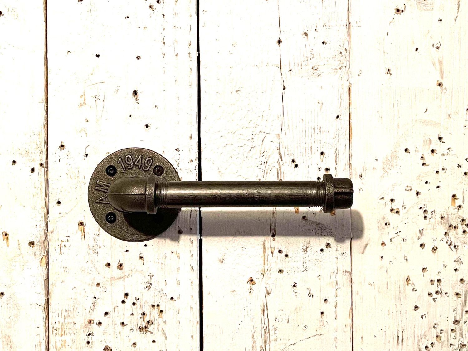 Industrial Dual Toilet Paper Holder: Wall or Cabinet Mount