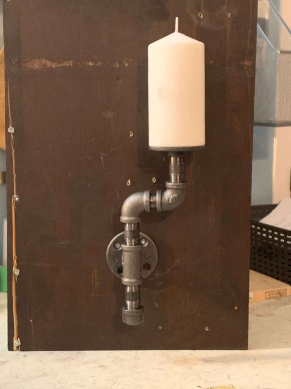 Trio of Candlestick Holders – Made from Industrial Pipe Fittings!