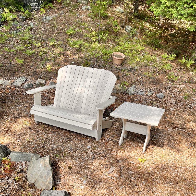 Poly-Luxe Recycled Plastic Royal Loveseat Adirondack Chair