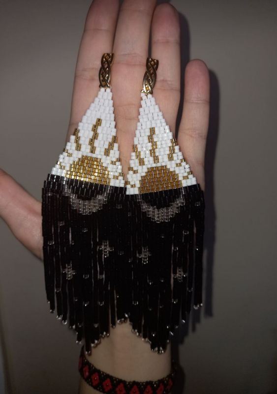 Sun & Moon Beaded Earrings – 18K Gold Plated Hooks