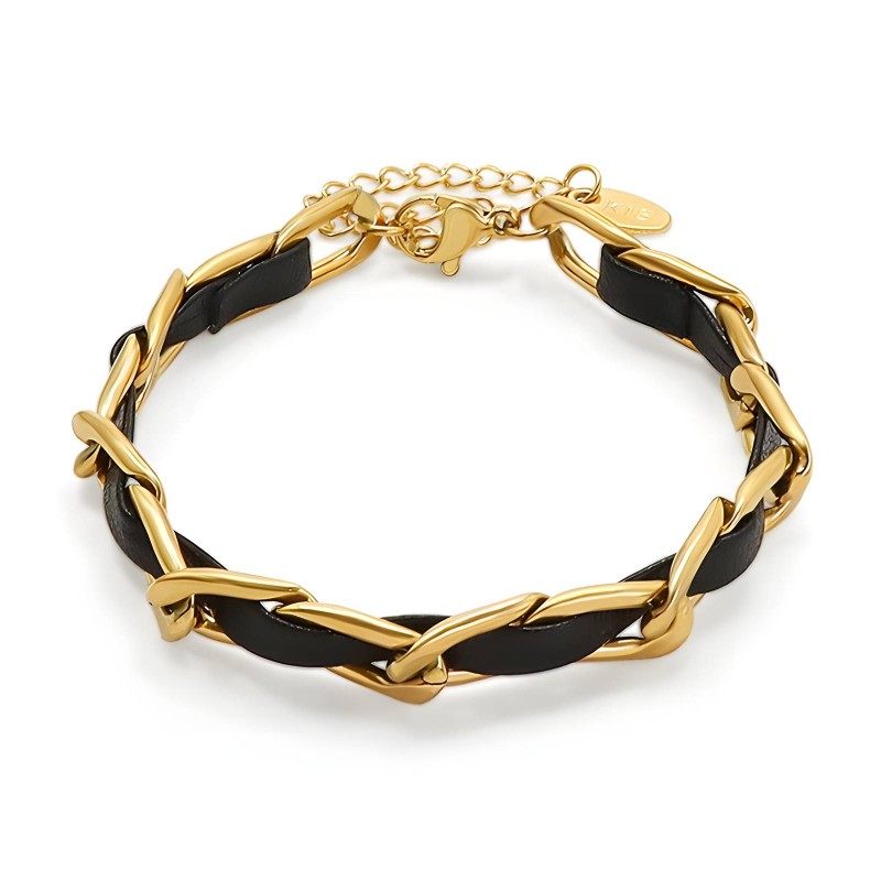 18K gold plated Stainless steel bracelet,  FTM JEWELRY
