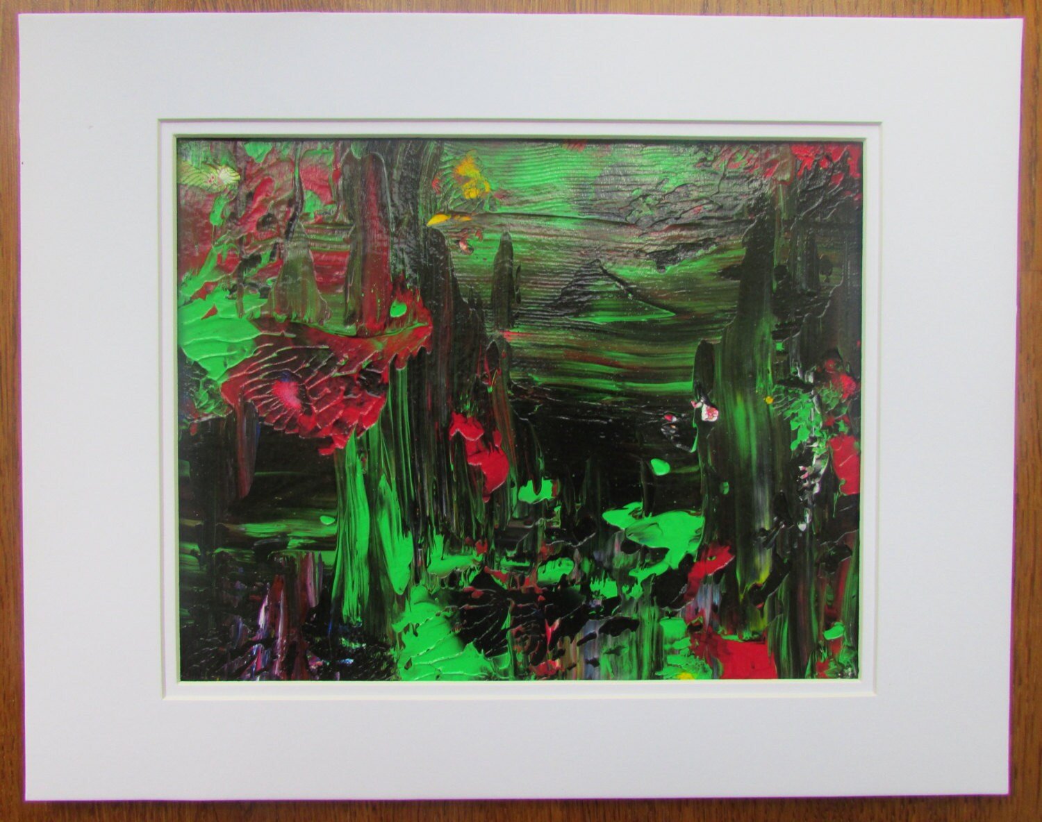 Outer Limits Original Abstract Acrylic Painting in White Mat