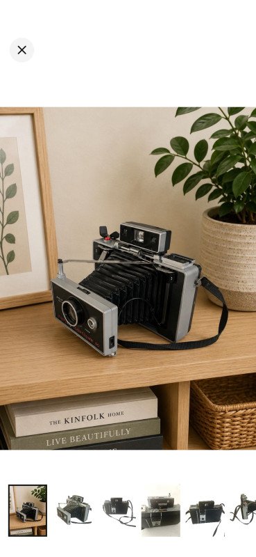 Vintage Polaroid Countdown 90 Land Camera Folding Bellows Film Prop Decor