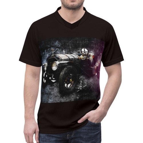 Men Vintage Car Images Jersey Top 0101