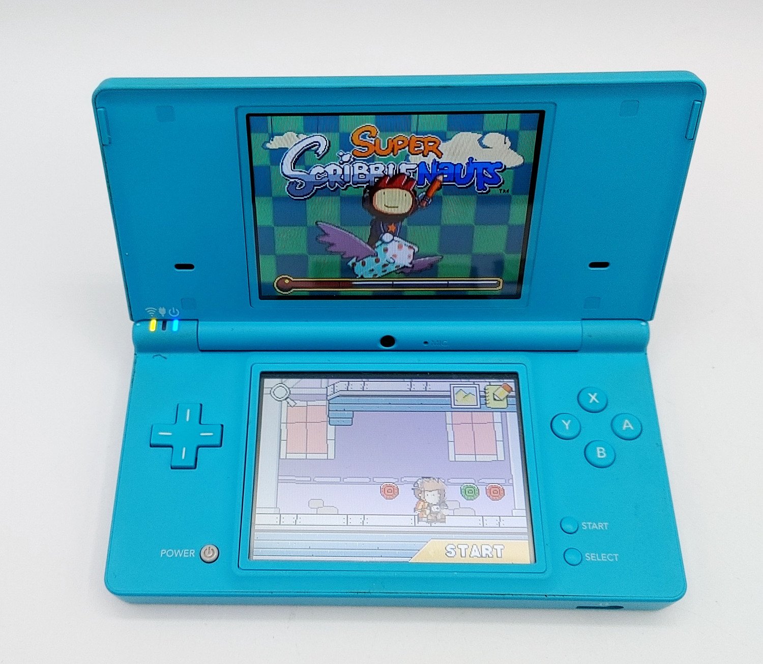 Nintendo DSi Light Blue Handheld Console TWL-001  Plus 5 Game