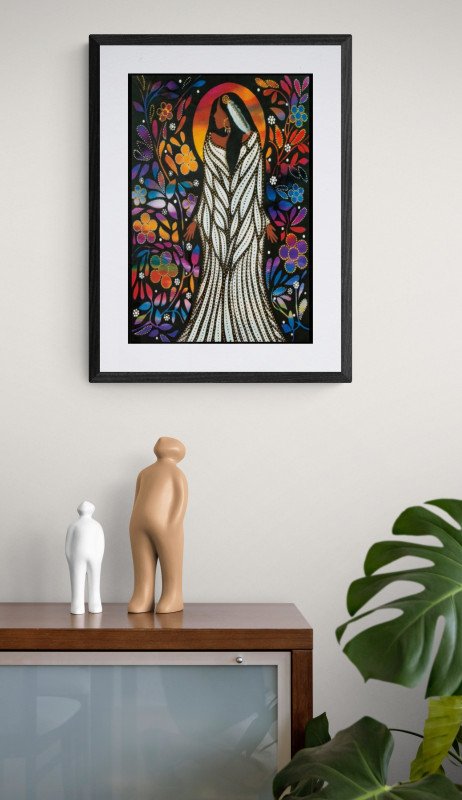 Framed Sacred Space by Indigenous Artist Betty Albert
