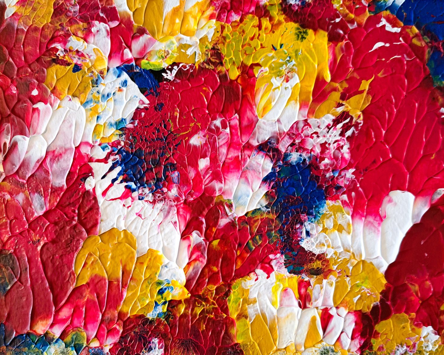Candy Flowers Abstract Original Painting.