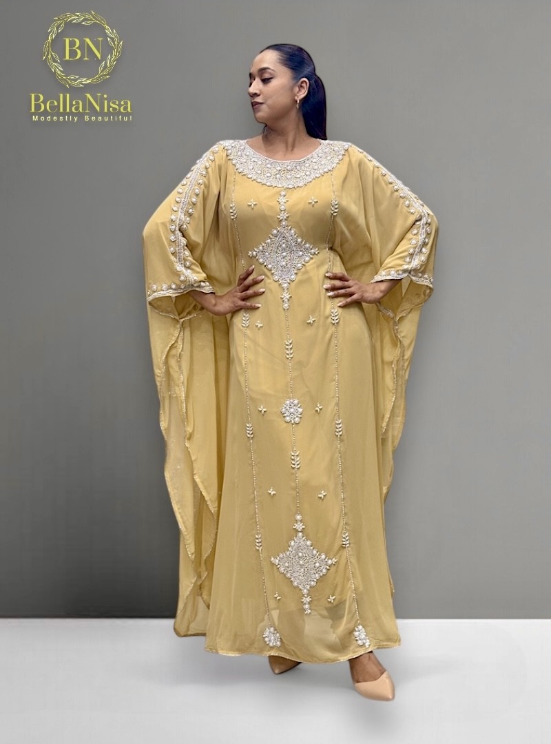 Lila Abaya Kaftan Beige