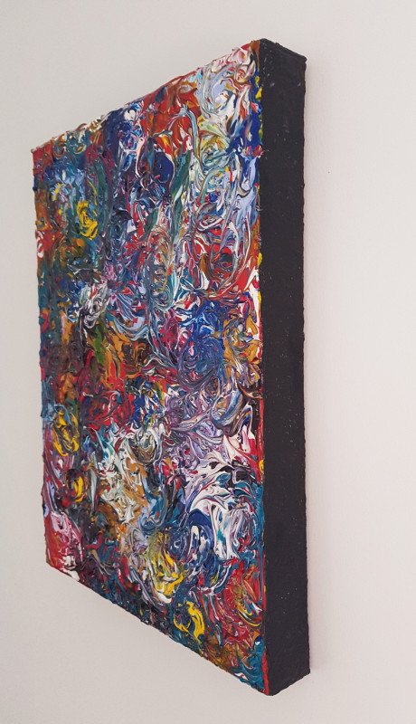 Abstract Swirls Acrylic Canvas Painting