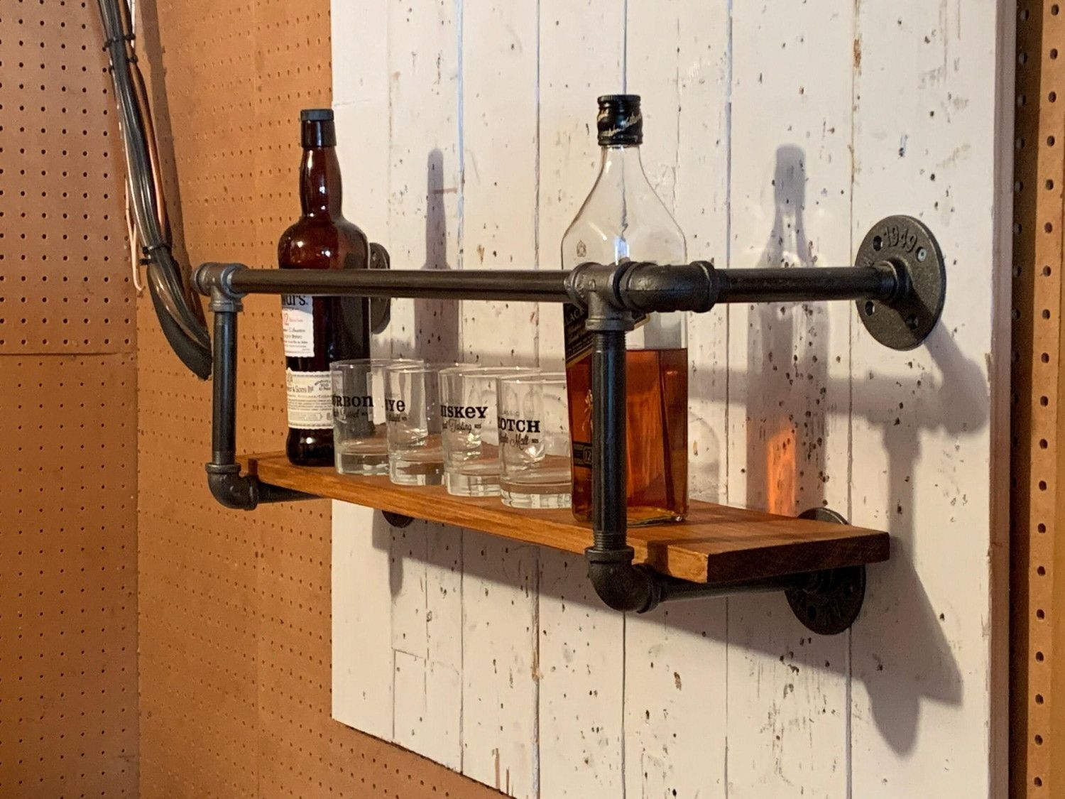 Industrial Style Bar Cart -Rolling shoe rack
