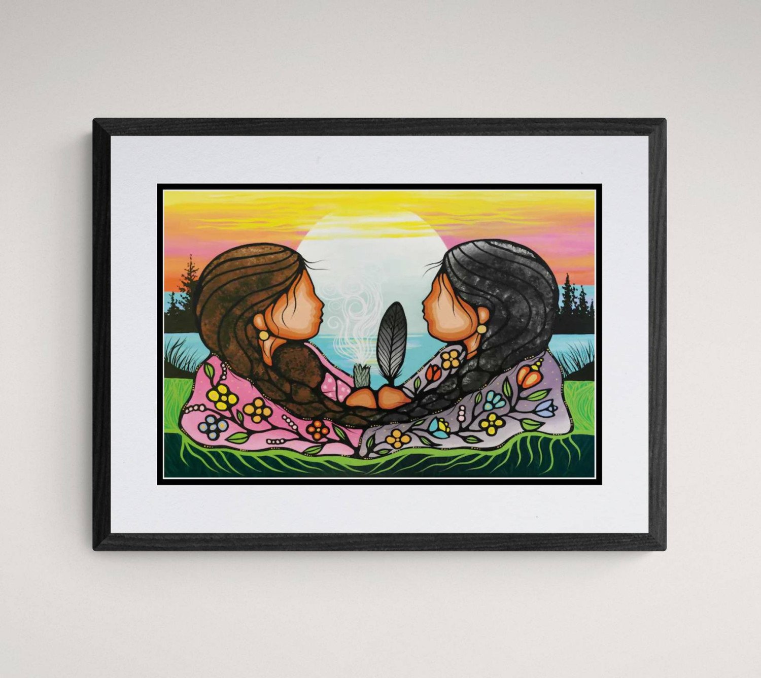 Framed Sharing Knowledge by Indigenous Artist Jackie Traverse