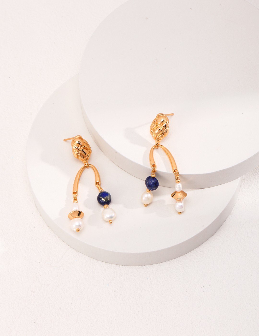Lapis Lazuli Pearl Earrings