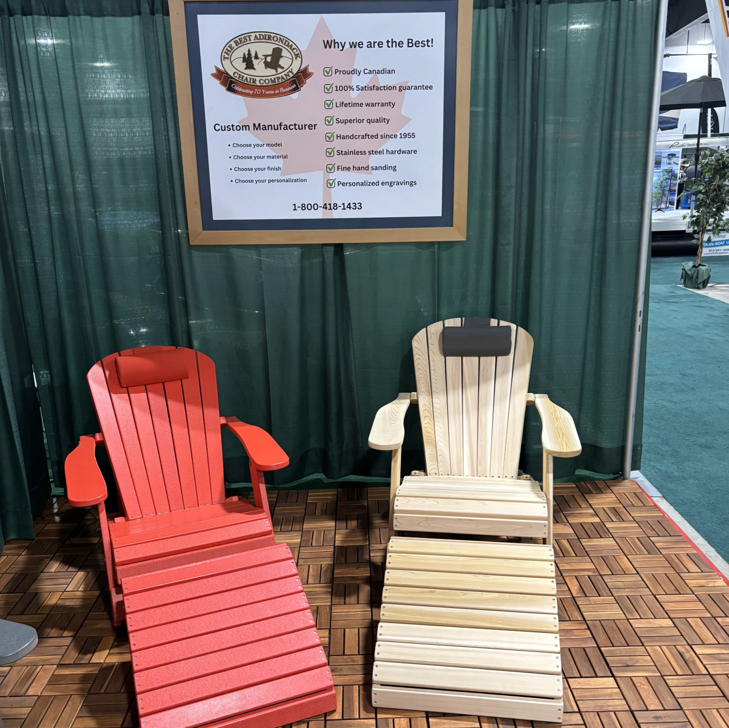 Poly-Luxe Recycled Plastic Royal Elevated Reclining Adirondack Chair