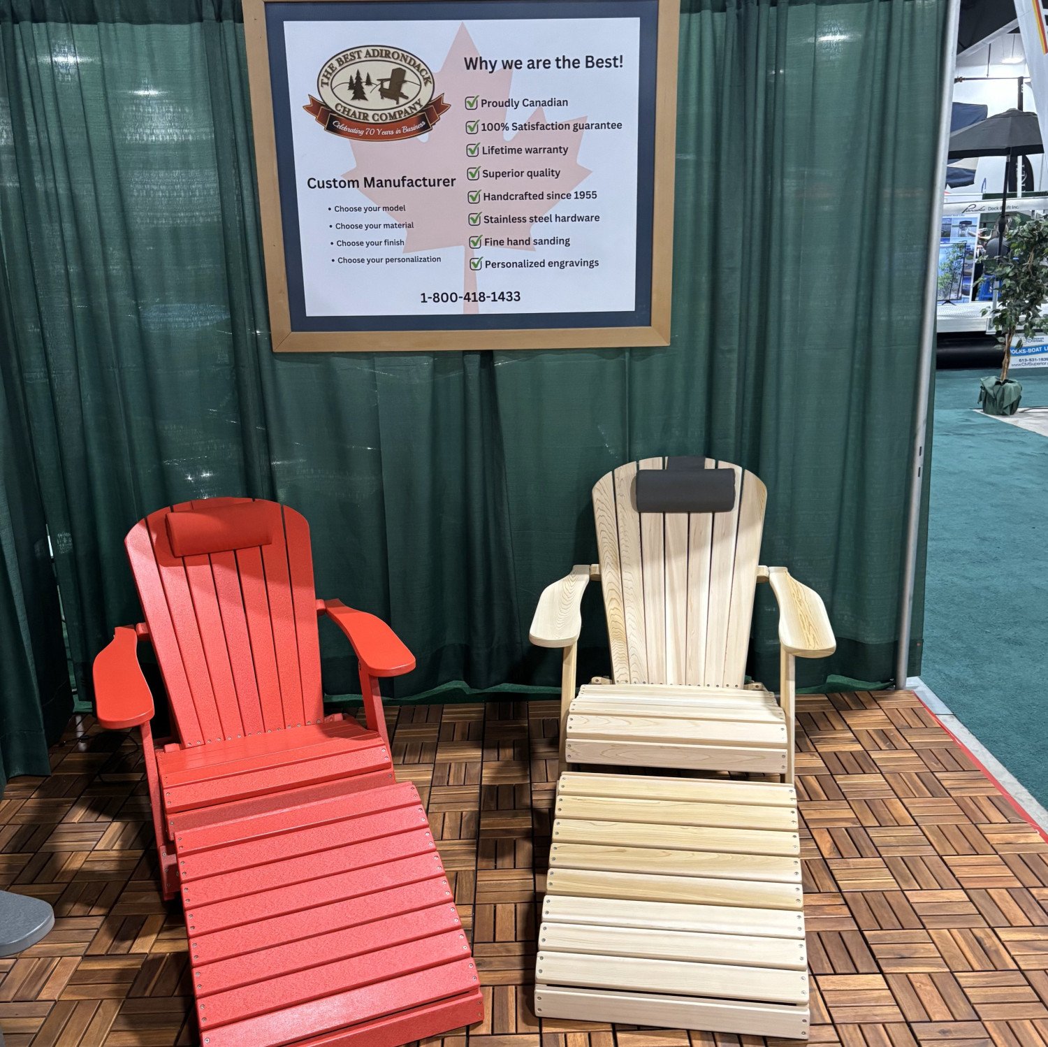 Poly-Luxe Recycled Plastic Royal Elevated Reclining Adirondack Chair