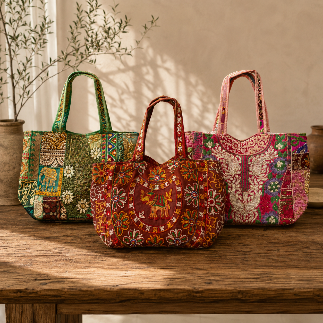 Rajasthani beaded hand designed ladies Cary bags