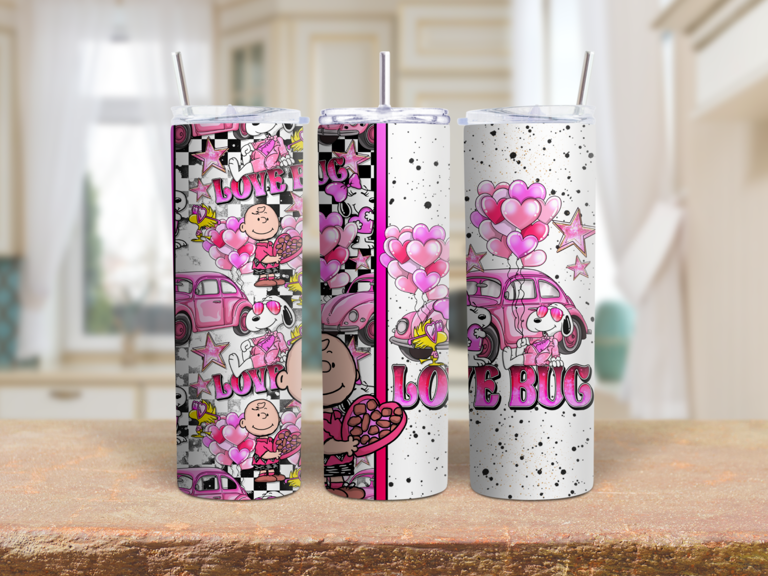 Snoopy Love Bug 20z Tumbler