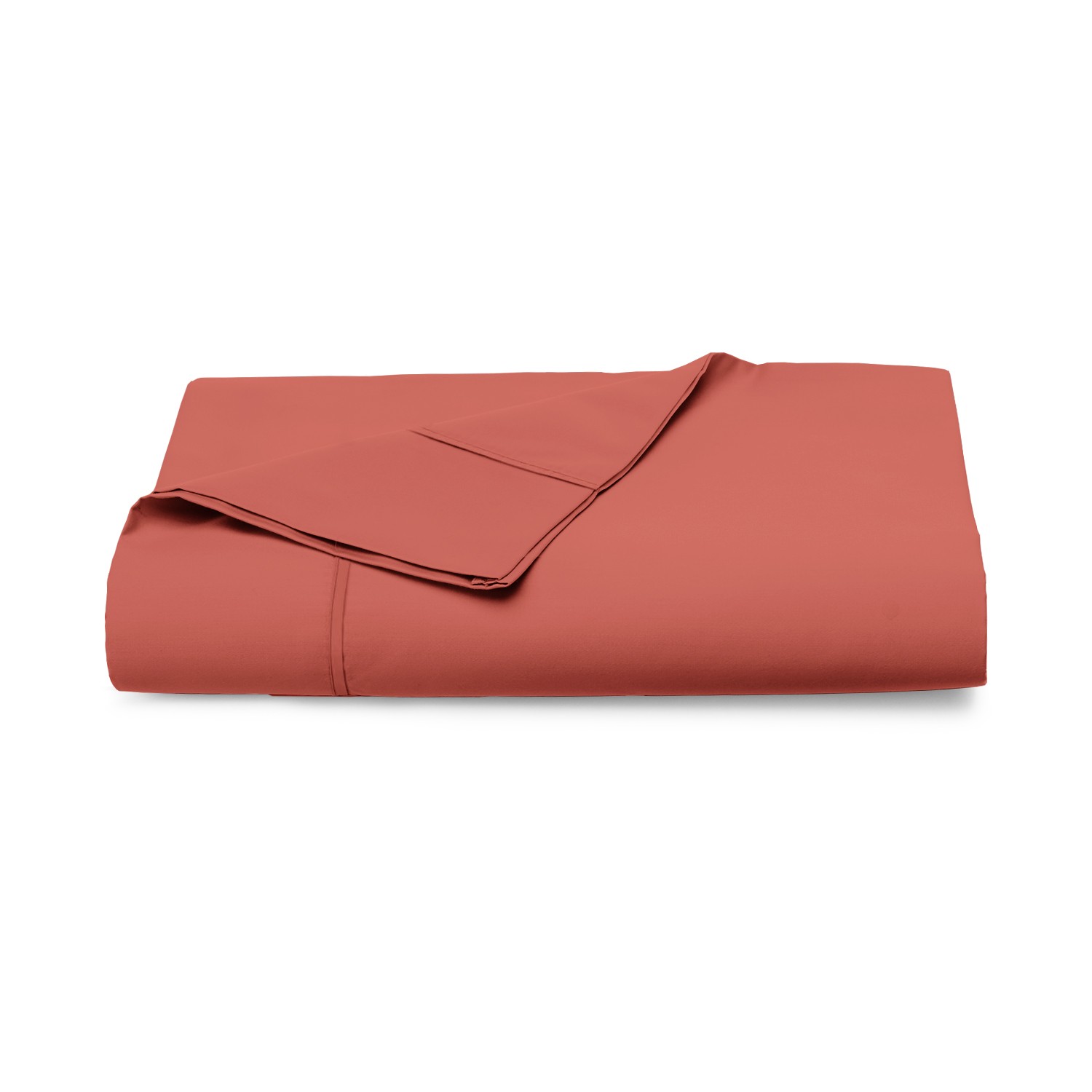 Pizuna 400 Thread Count Cotton Flat Sheet-Paprika Red-Full