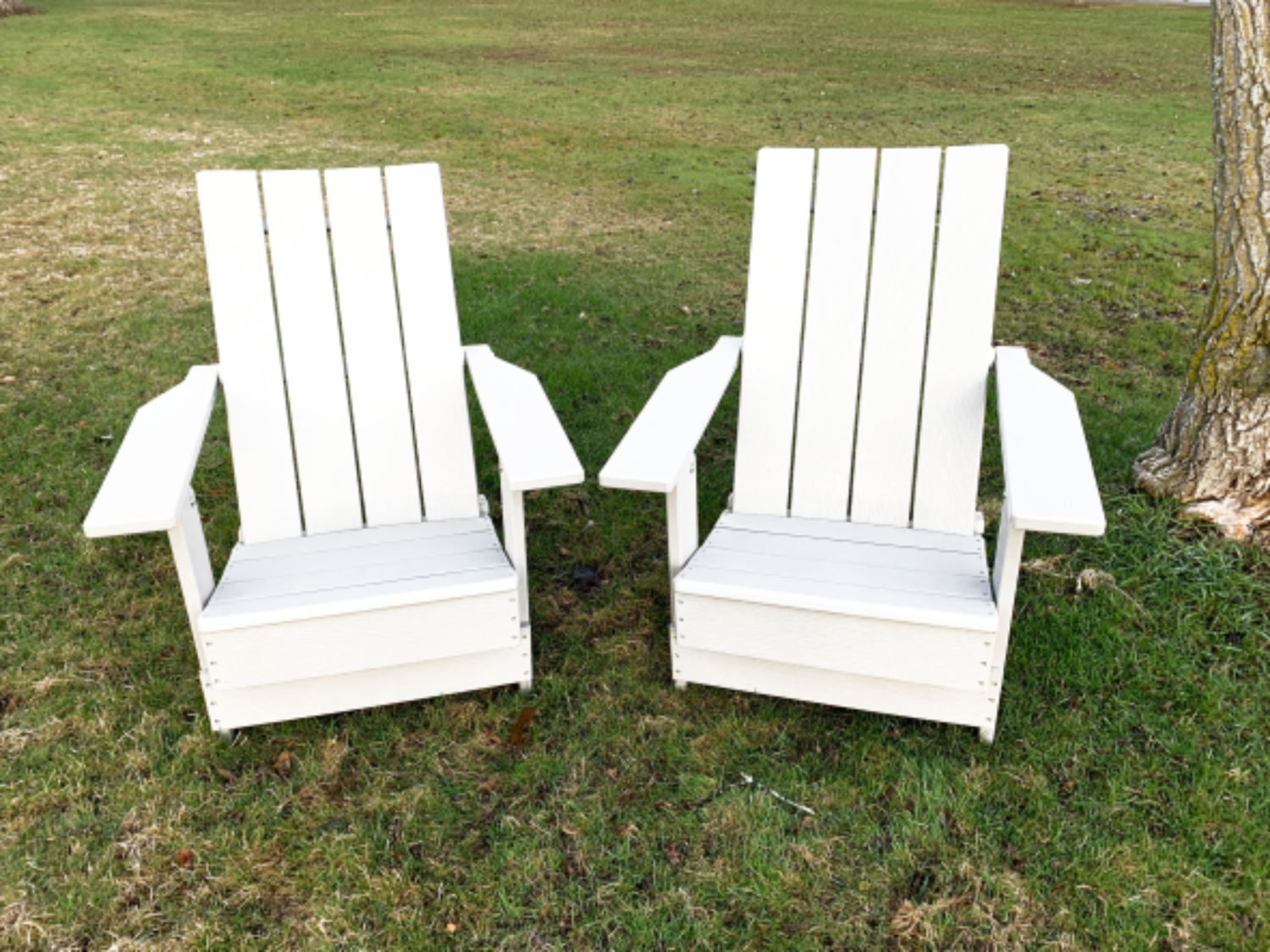 Poly-Luxe Recycled Plastic Modern Royal Reclining Adirondack Chair
