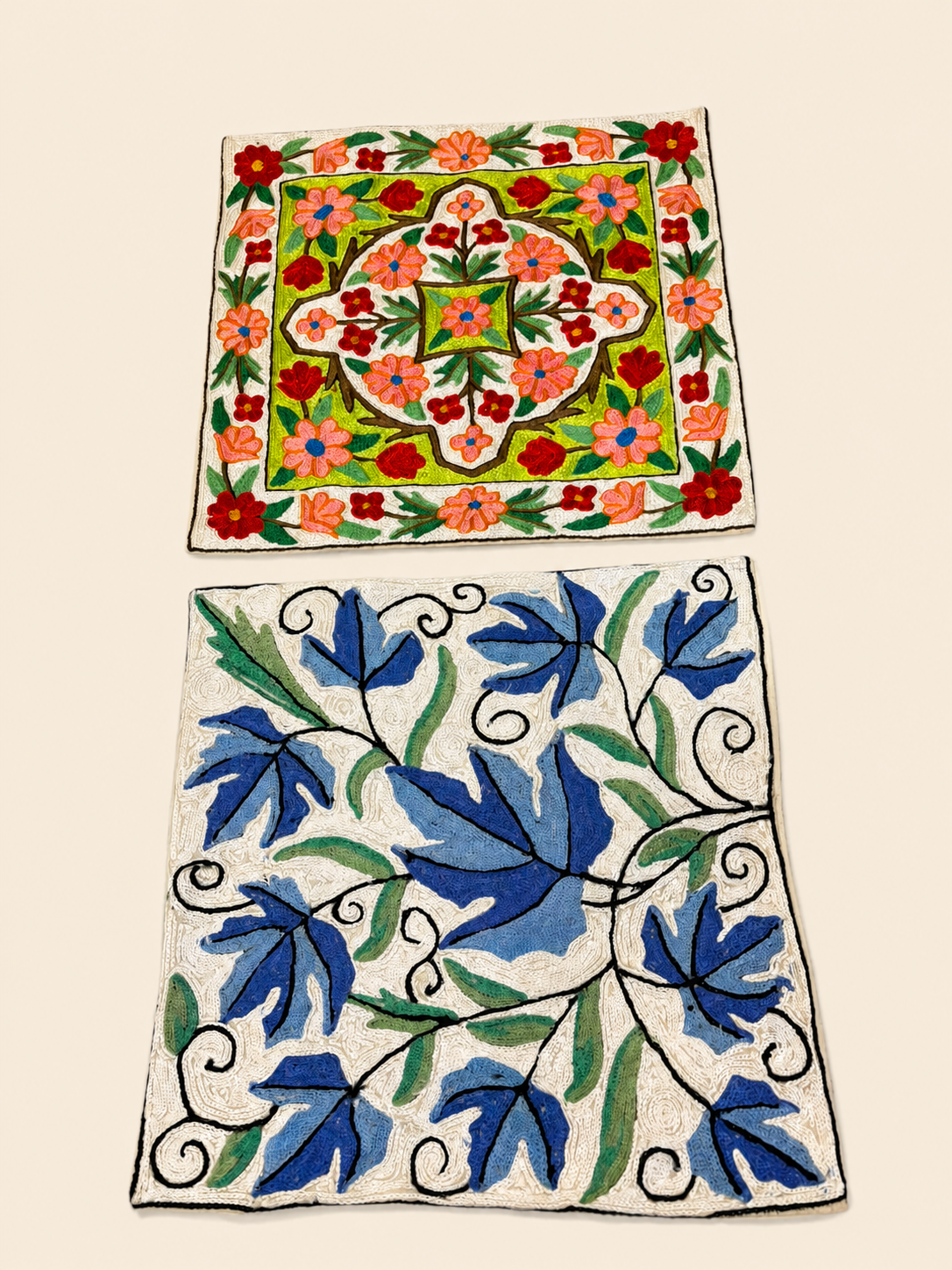 Handcrafted Kashmiri Silk Cushion Cover