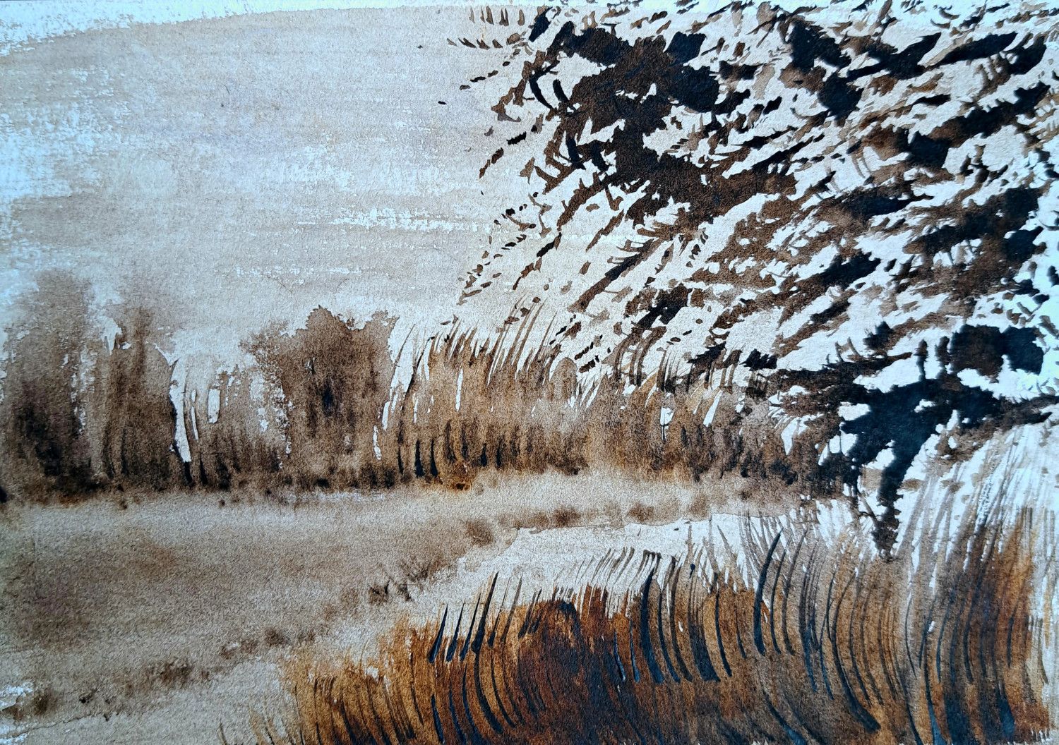 Early Morning Coffee View Painting