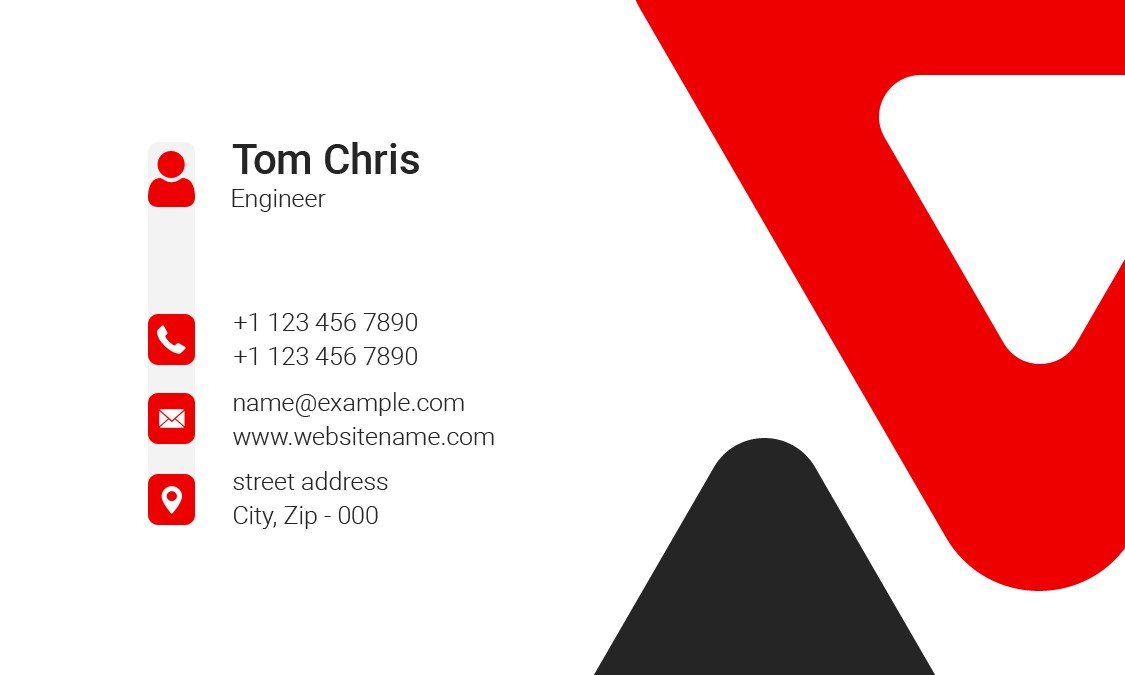Digital Stylish Black - Red Business Card Design