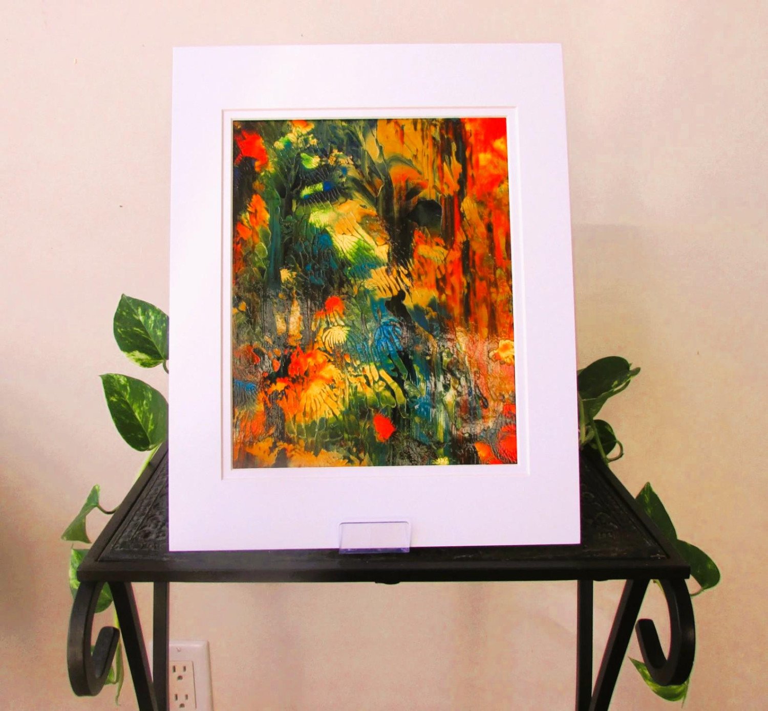 Abstract Sun Shining through the Forest Original Painting