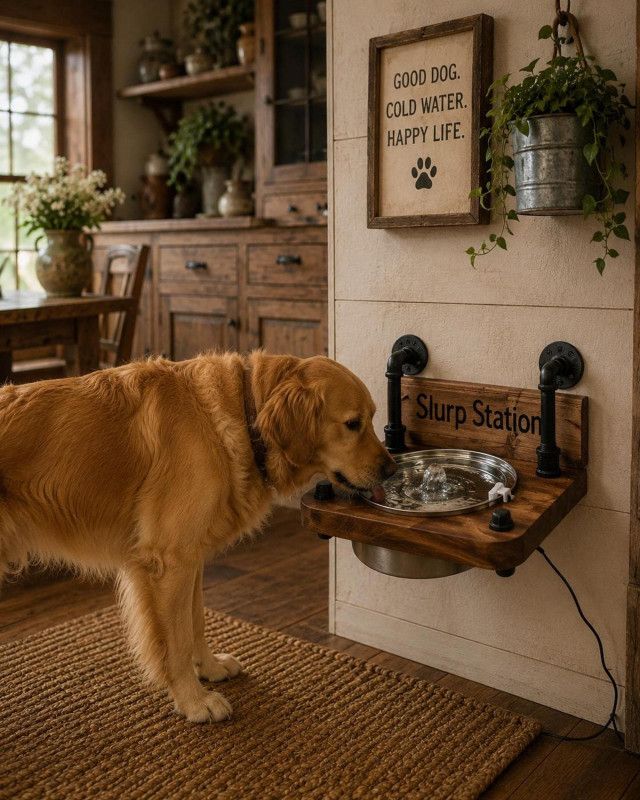 Wall Mount Cat Feeder: Rustic Floating Bowl, Custom Options