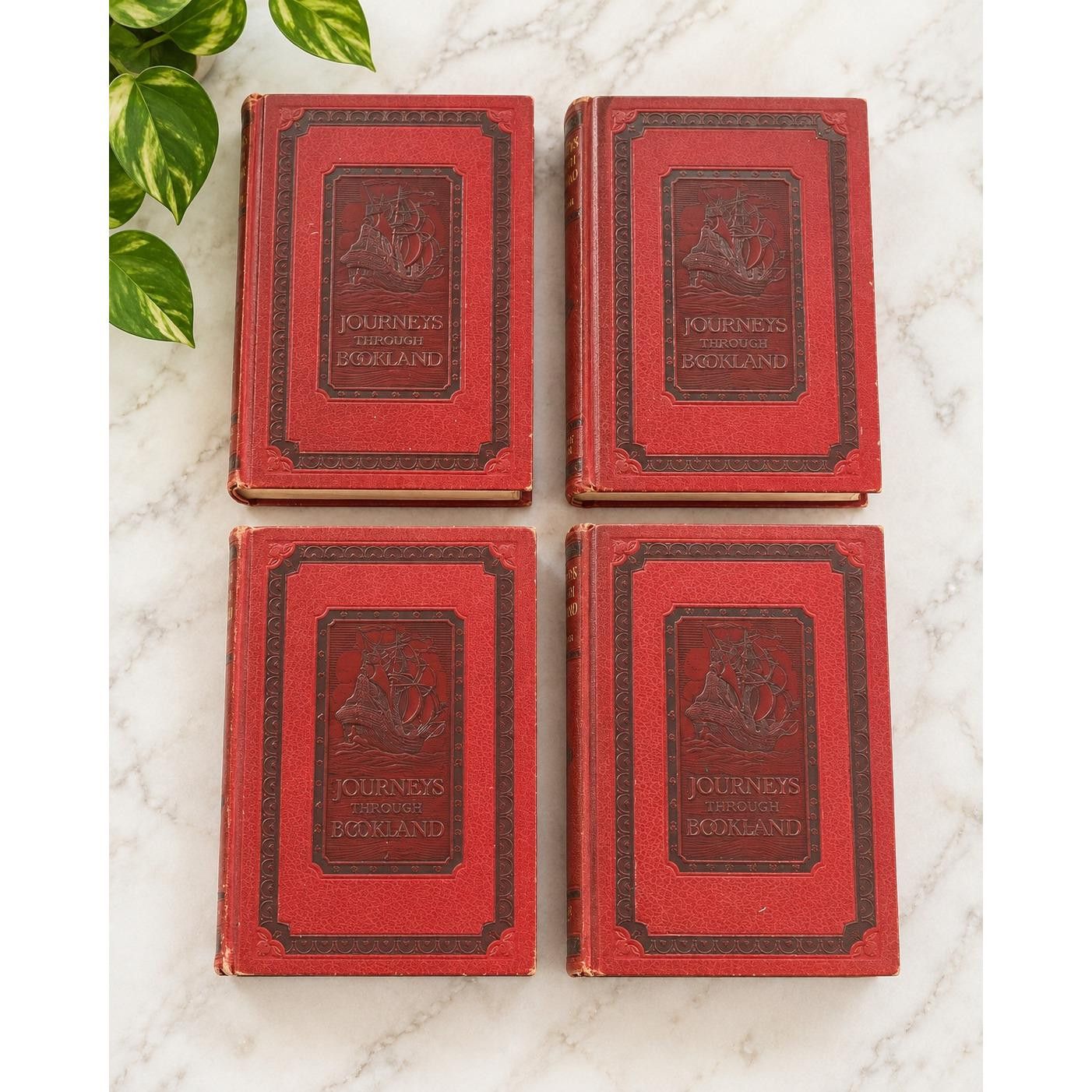 Journeys Through Bookland Charles H Sylvester Red Hardcover Volumes 3 6 7 8 Set