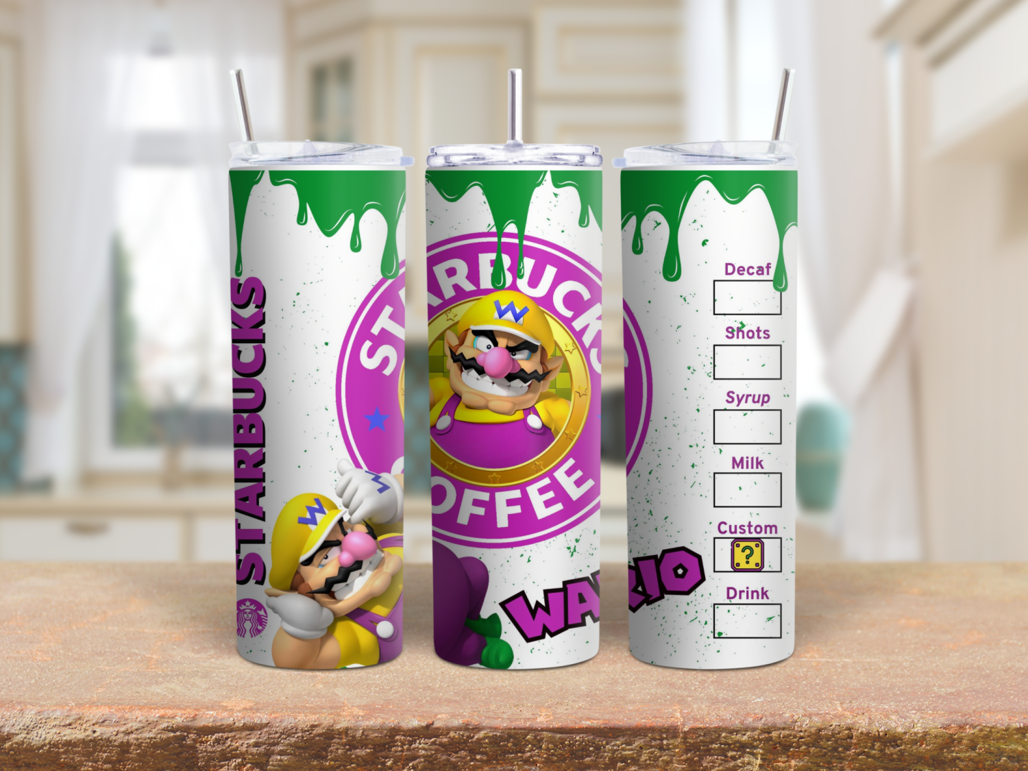 Wario Starbucks 20oz Tumbler