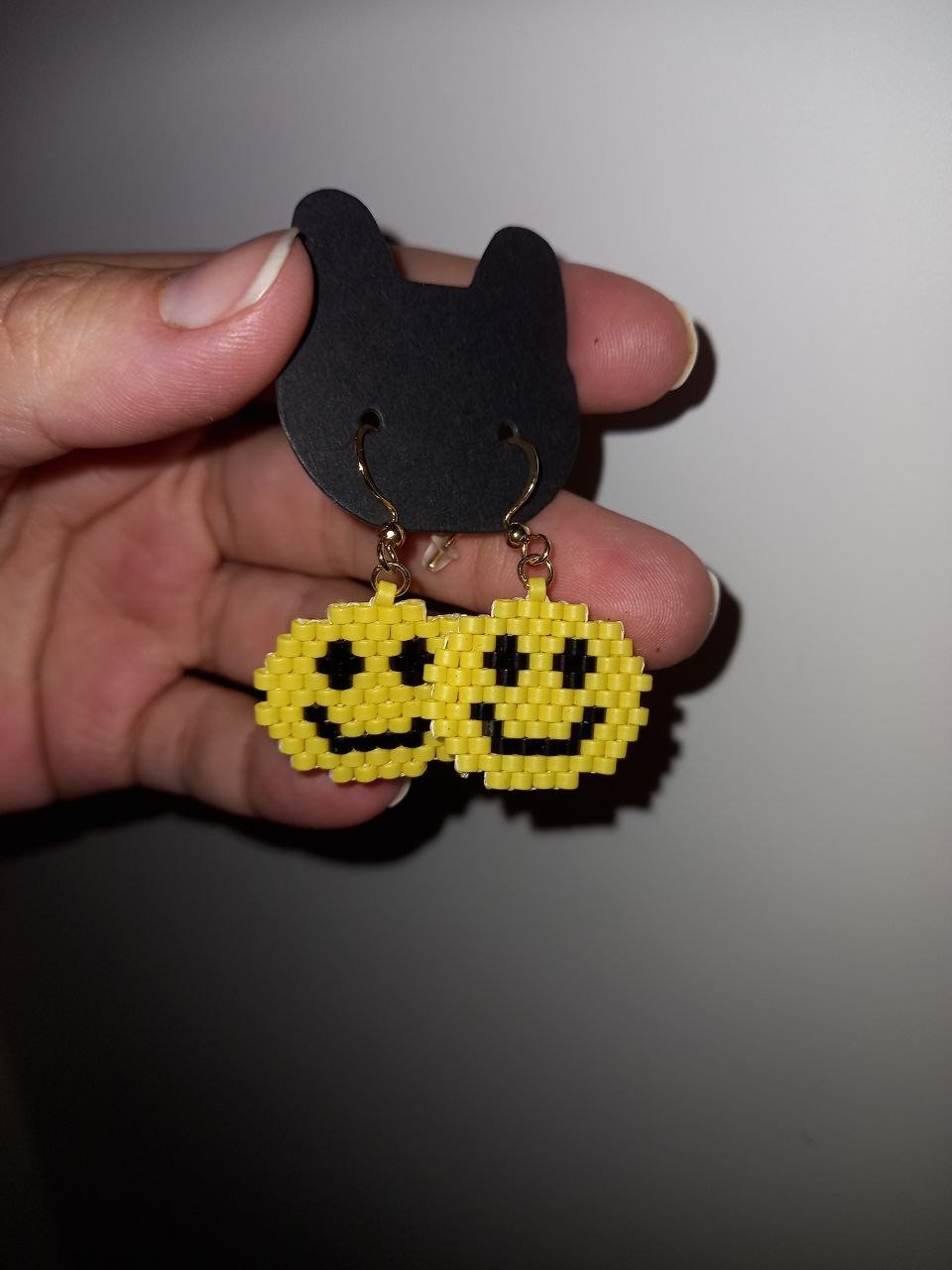 Happy Vibes Beaded Smiley Face Earrings