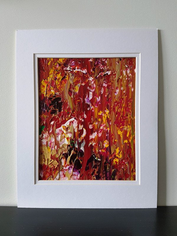 Fall Garden View Abstract Acrylic Painting