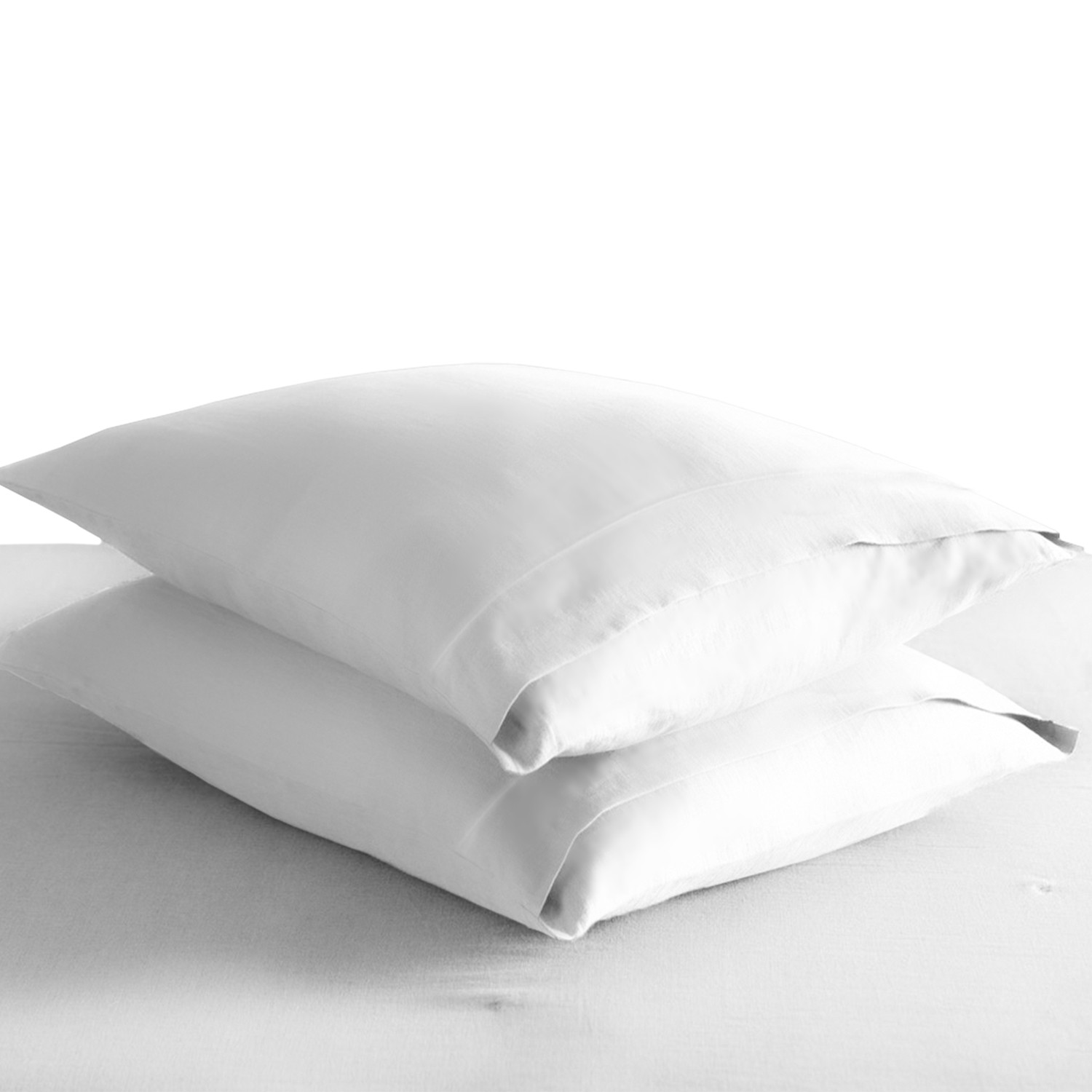Pizuna 400 Thread Count Cotton Envelope Pillowcases 2 Pc-White-Queen