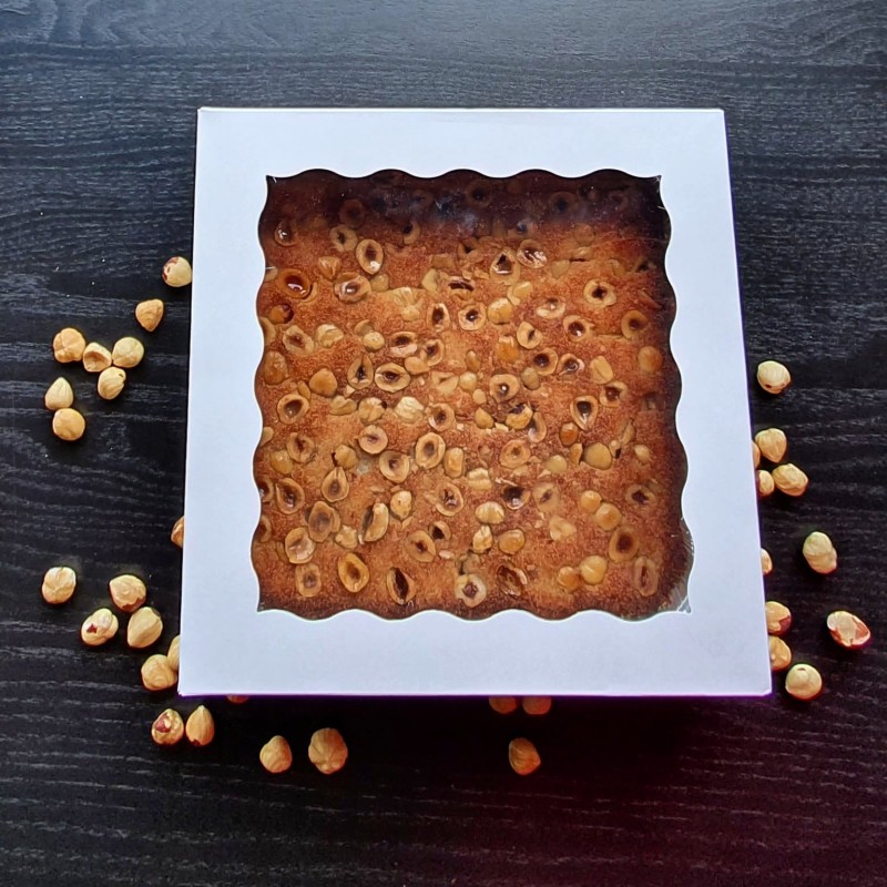Basbousa with hazelnuts