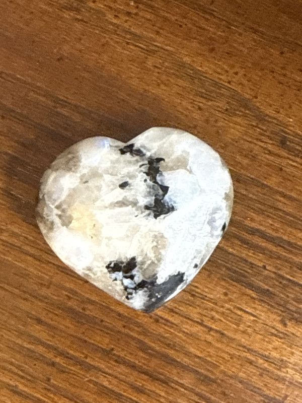 Rainbow moonstone Heart