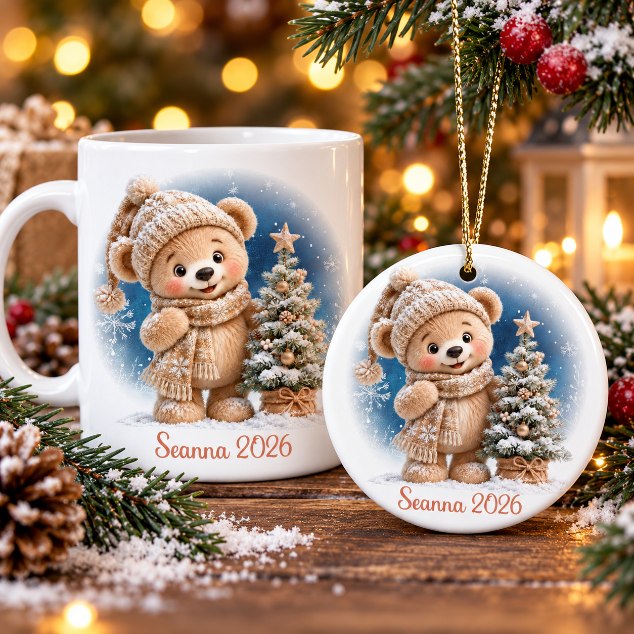 Mug and Ornament Bundle - Winter Bears