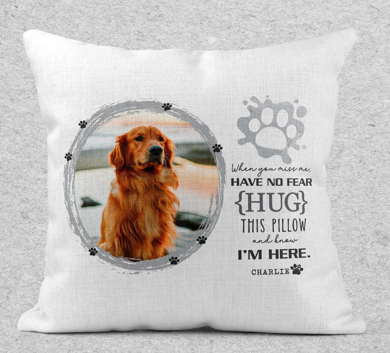 Memorial Personalized dog pillow