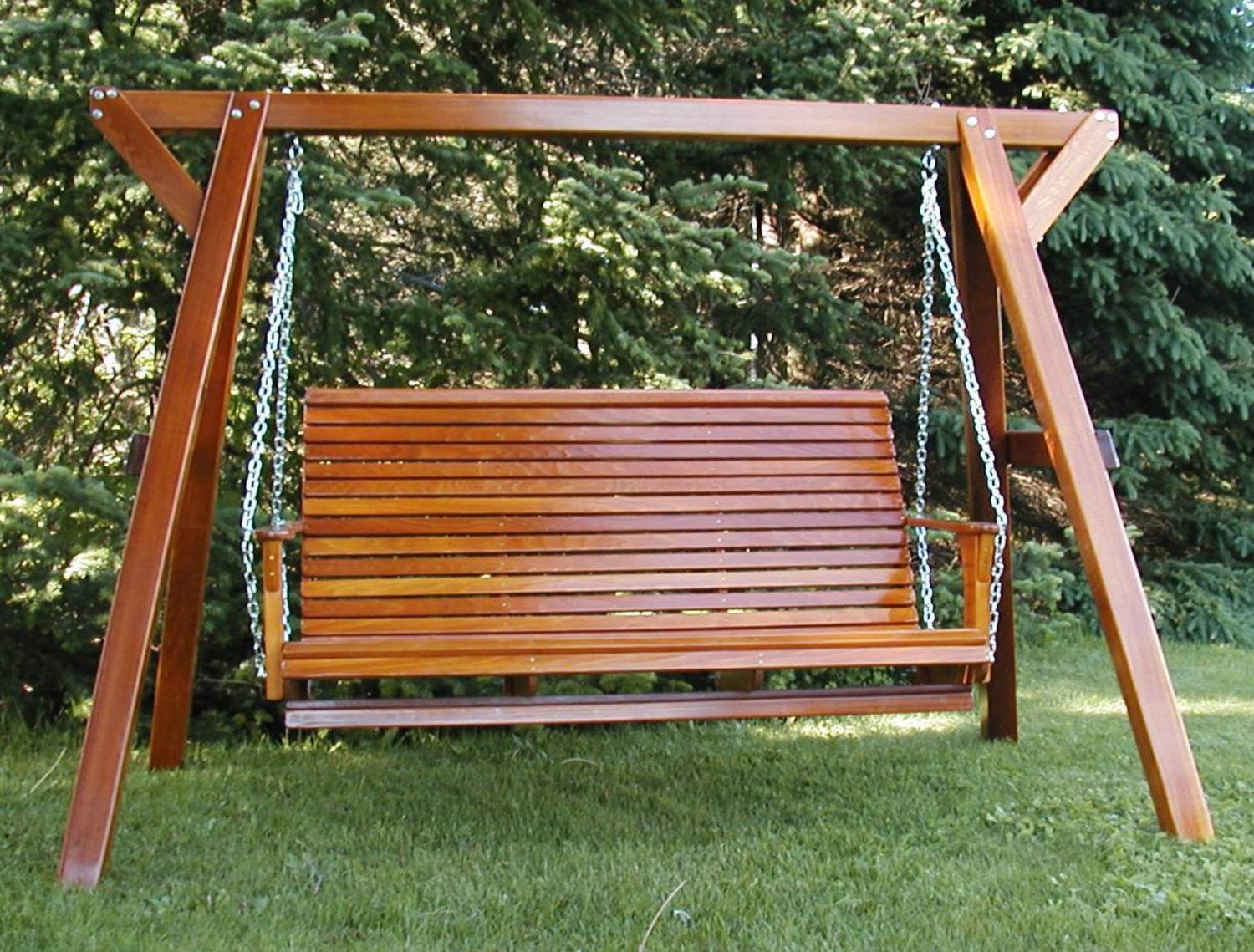 Poly-Luxe Recycled Plastic Family Porch Swing with Frame