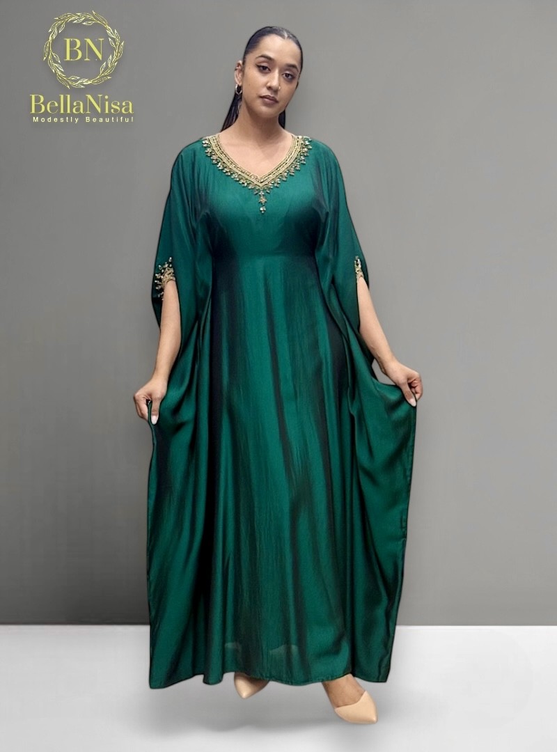 Luna Abaya Kaftan Emerald