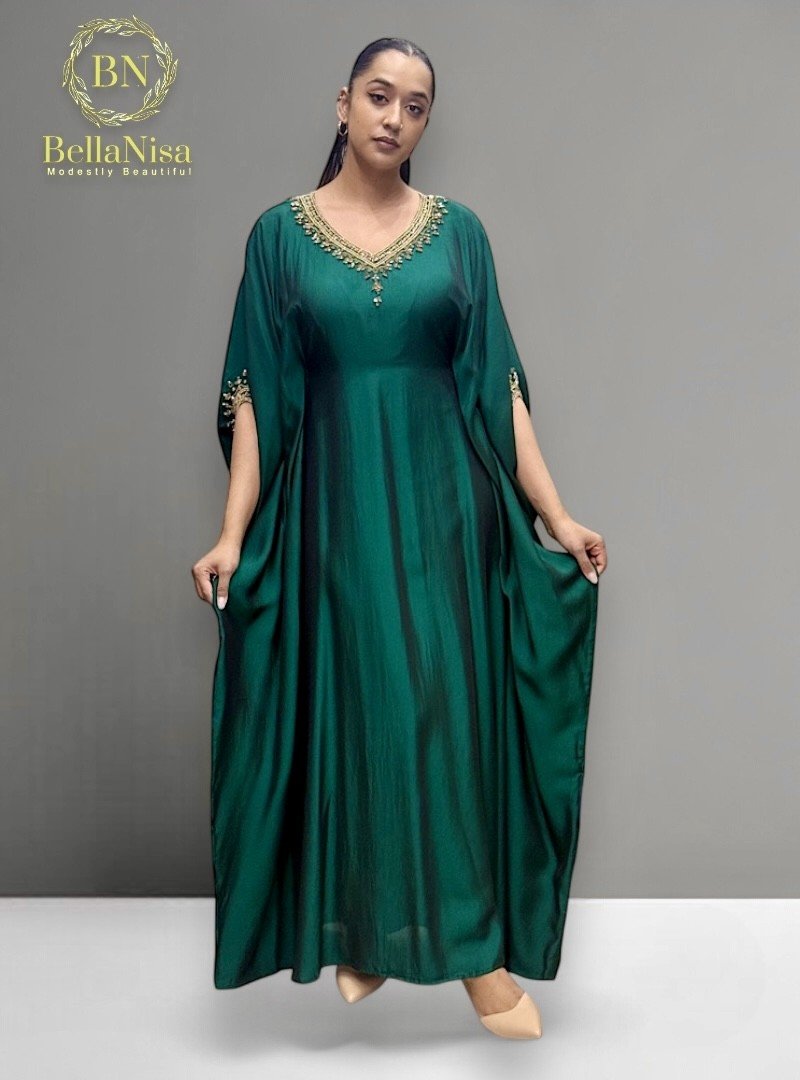 Luna Abaya Kaftan Emerald