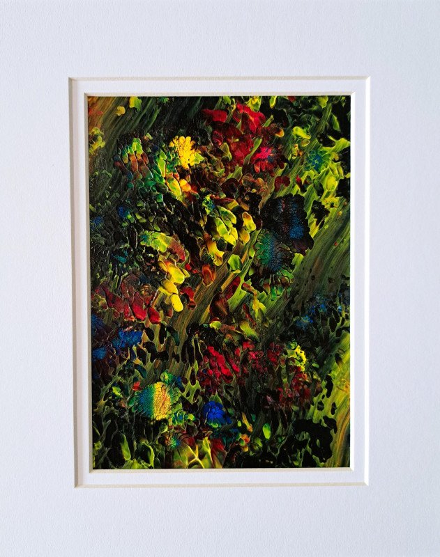 Flowers Hidden in the Forest Original Abstract Acrylic Painting
