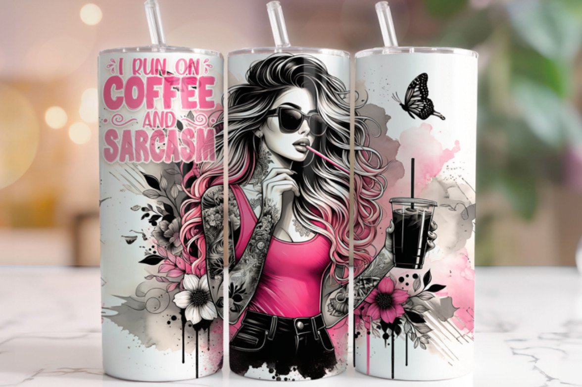 I run on coffee and sarcasm 20oz tumbler