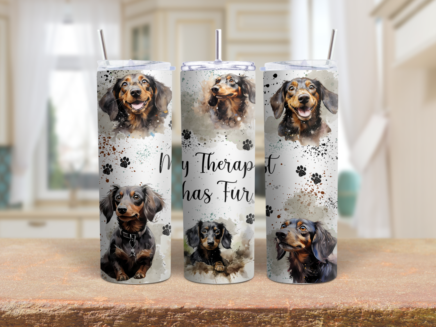 My Therapist has fur dog 20oz Tumbler