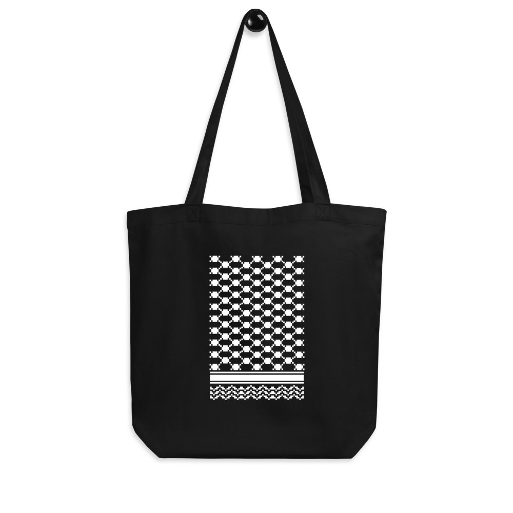 Keffiyeh (kufiya) Eco Black Tote Bag